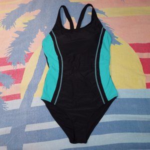 New with Tags Women's Holipick Colorblock Racerback Athletic Swimsuit, Size M